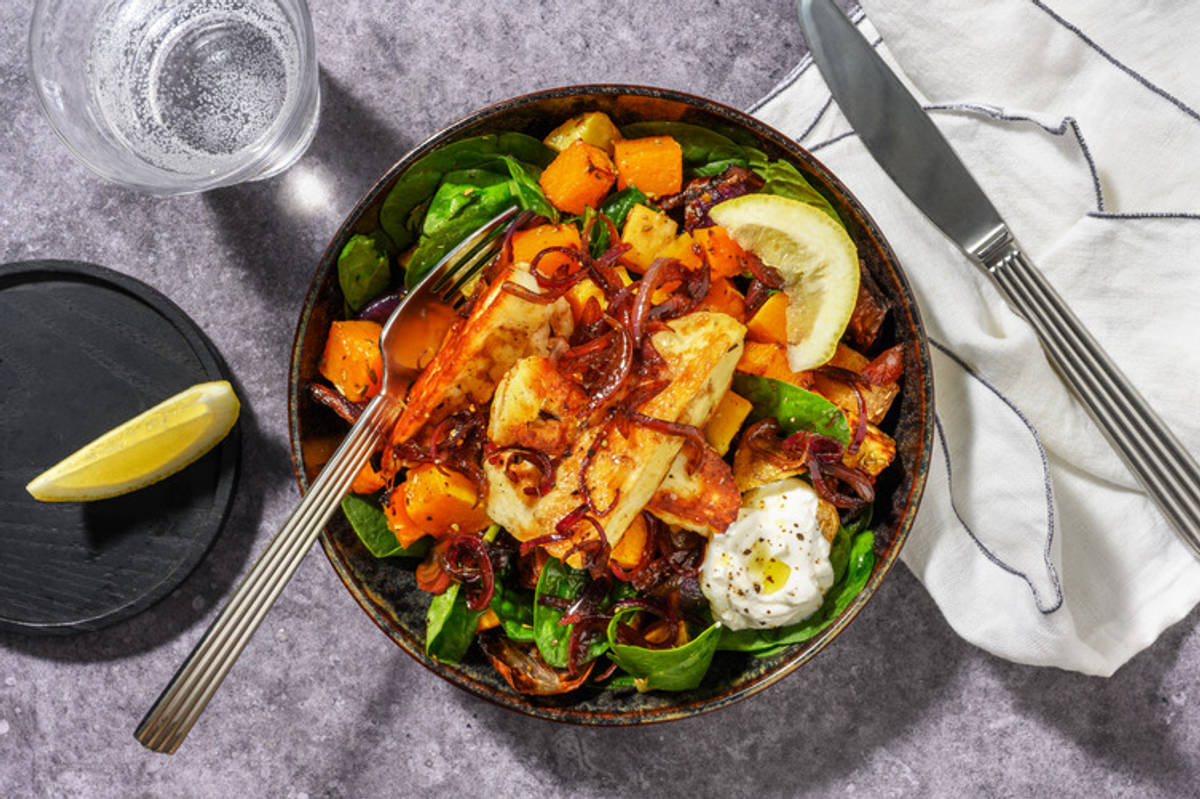 Onion Chutney-Glazed Halloumi