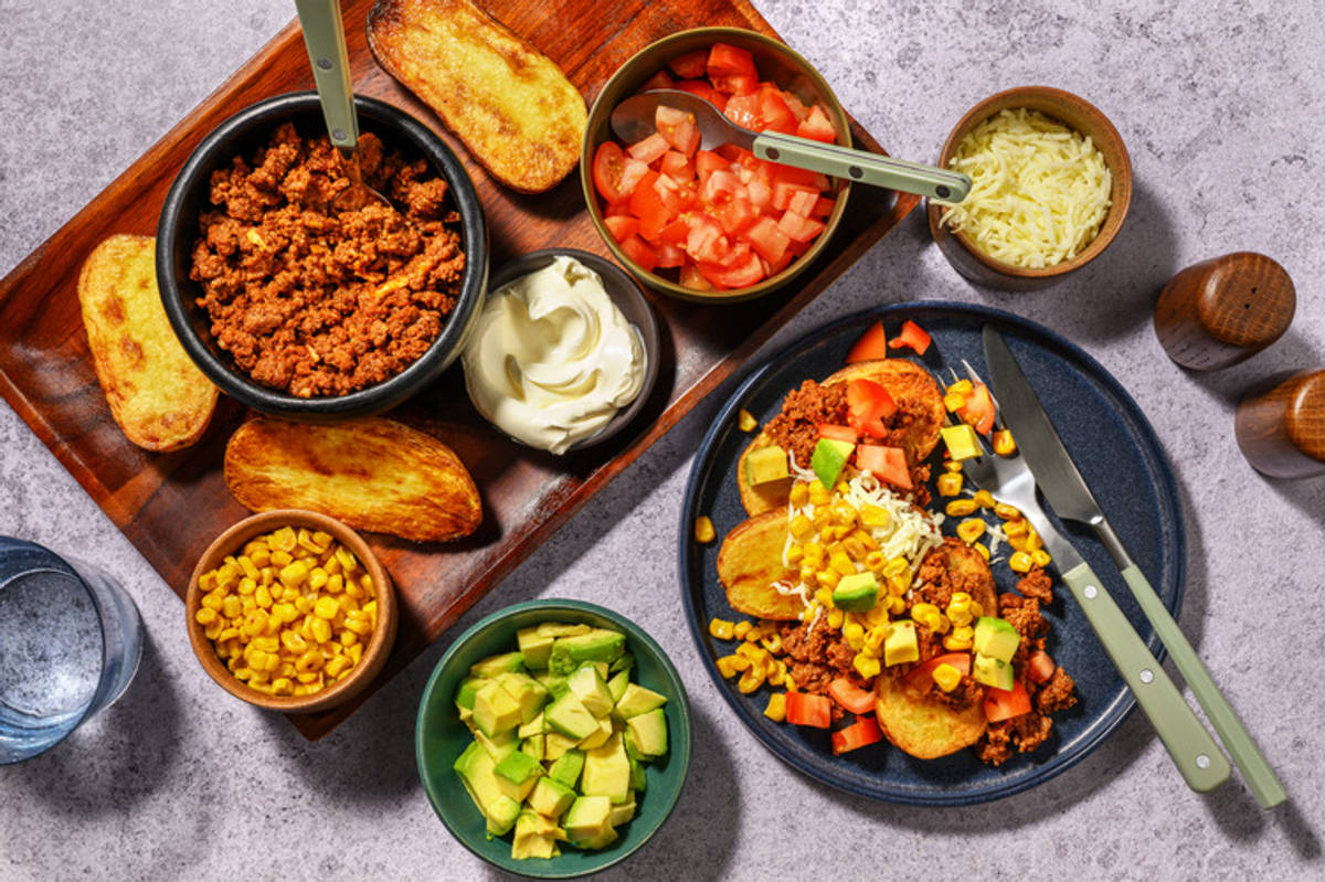 Loaded Beef Baked Potato Bar