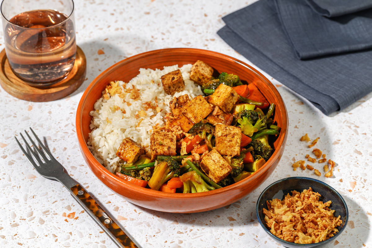 Teriyaki Tofu & Garlic Rice