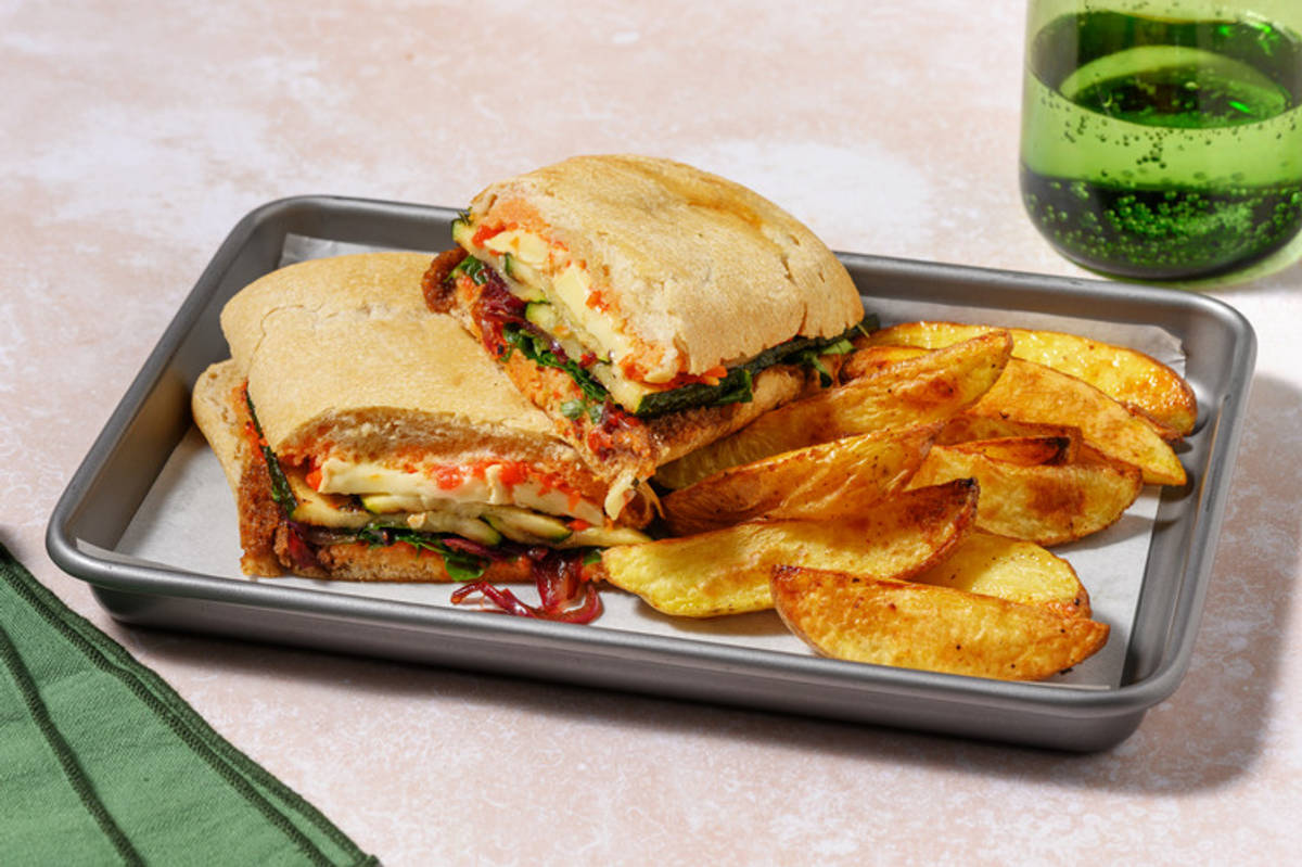 Grilled Brie & Herby Courgette Ciabatta Melt