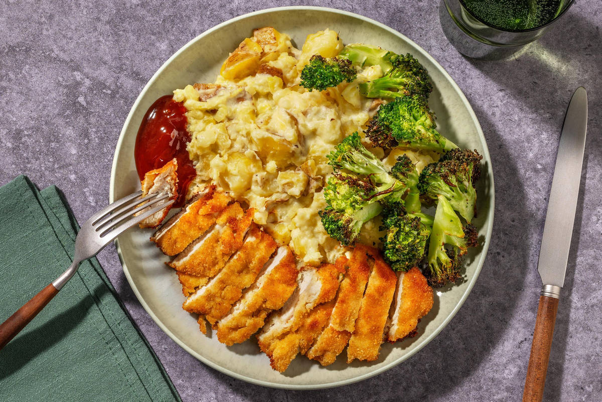 Breaded Roast Chicken Breast Tender Dinner