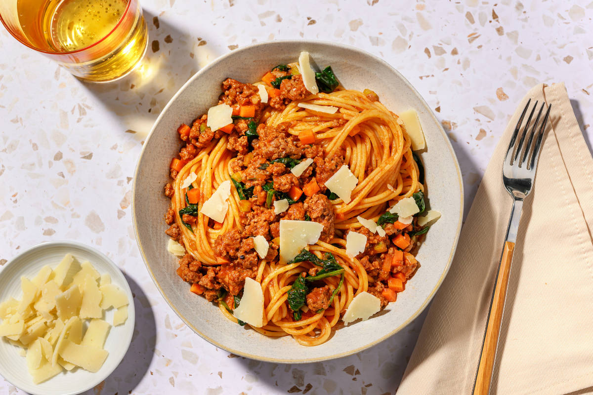 Rustic Double Lamb Ragu & Red Wine Presto Pasta