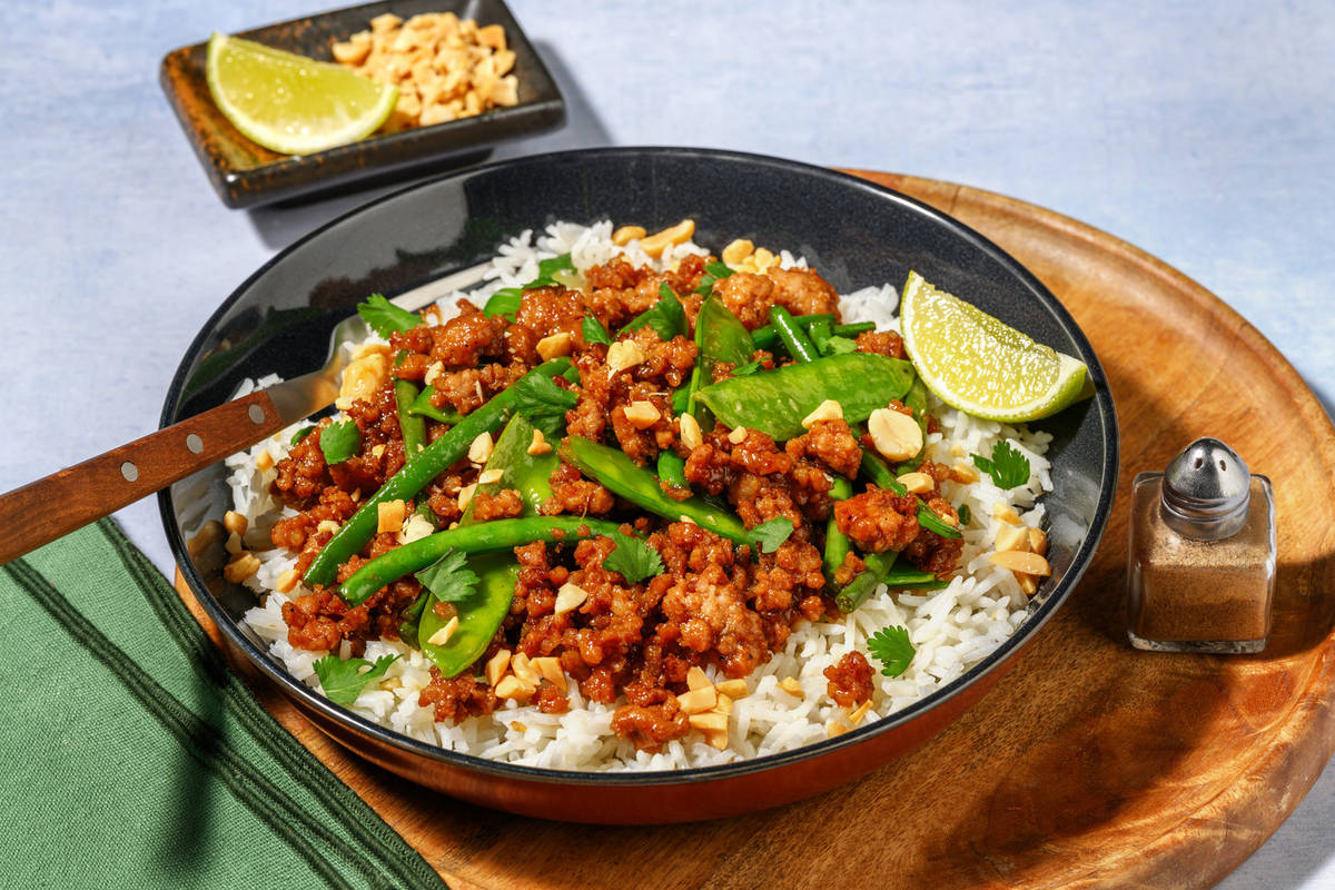 Express Plant-Based Mince & Green Bean Larb