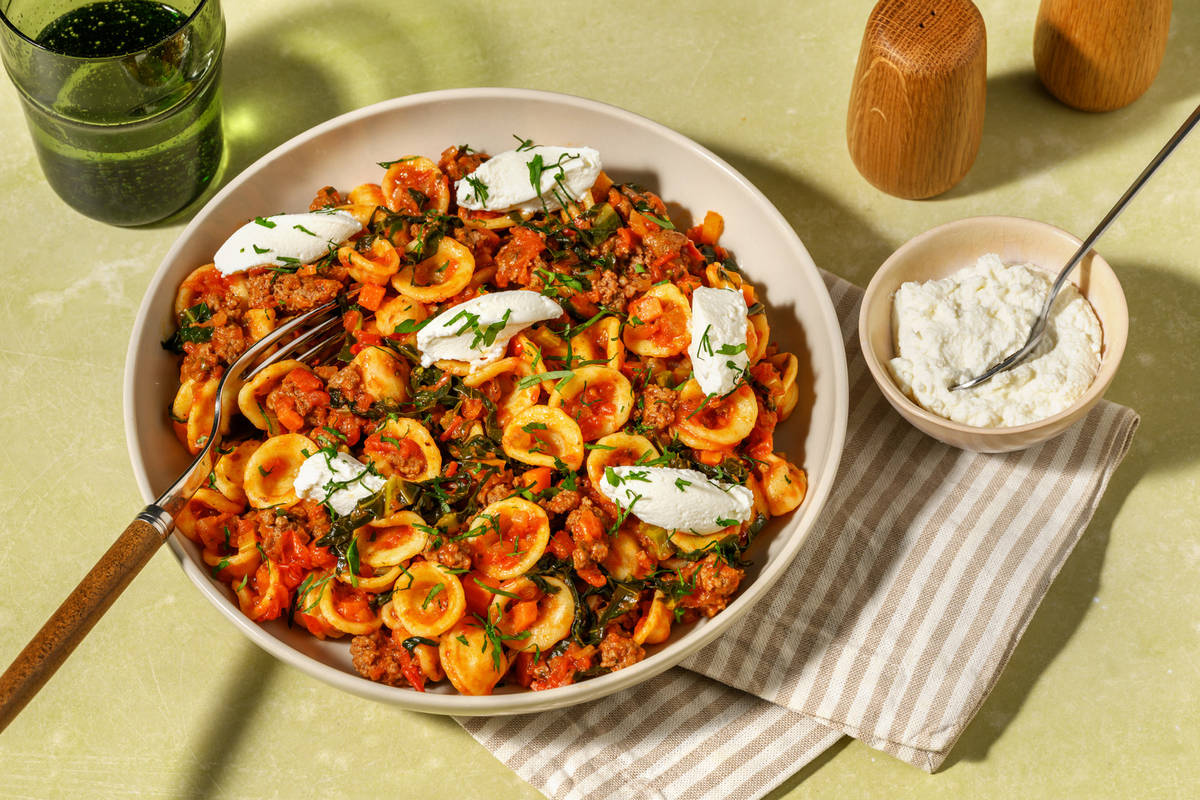 Beef, Bacon & Ricotta Fasta-Pasta Bolognese