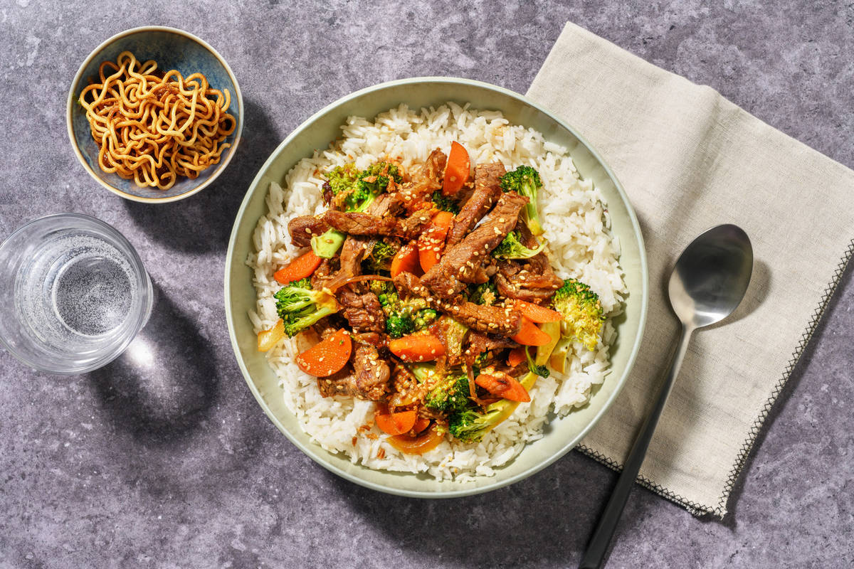 Easy Double Sesame Beef & Broccoli Stir-Fry
