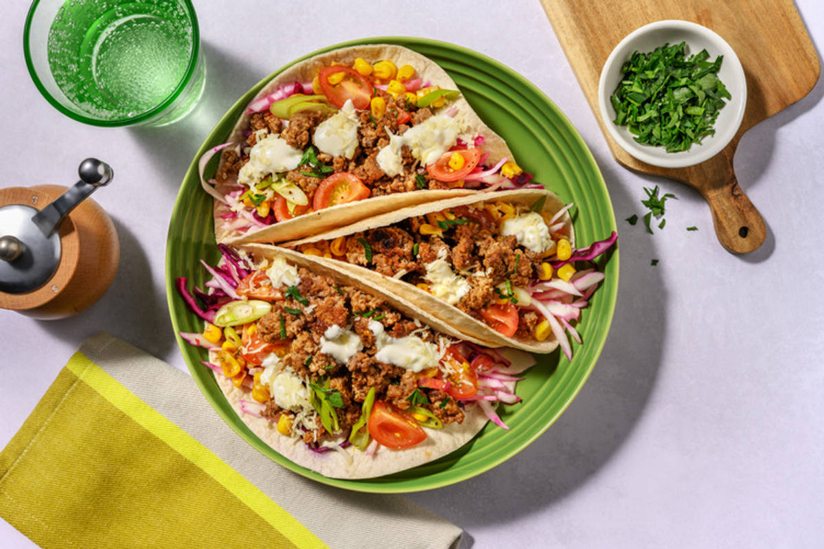 Easy Cheesy Bacon, Beef & Pork Tacos