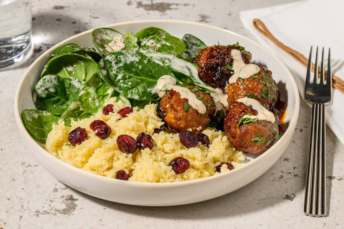 Cal Smart Zesty Fig-Glazed Beyond Meat® Meatballs