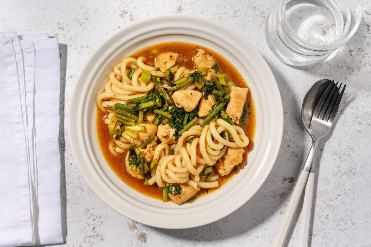 Double Asian-Style Chicken Noodle Stir-Fry