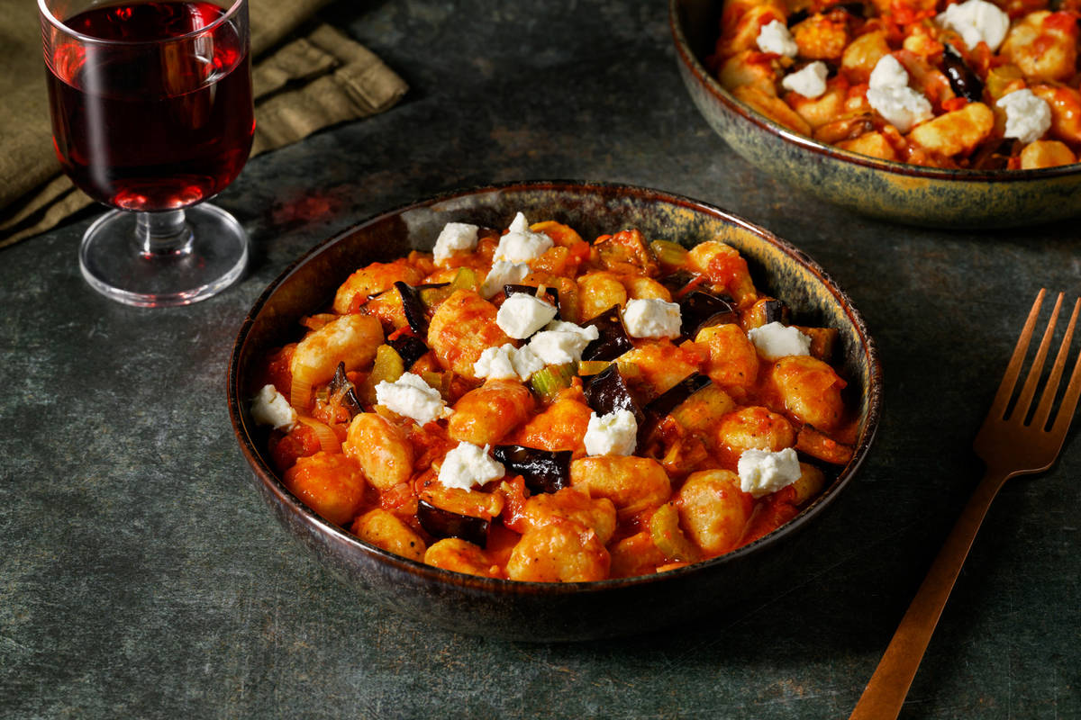 Rich Eggplant & Leek Pomodoro Gnocchi