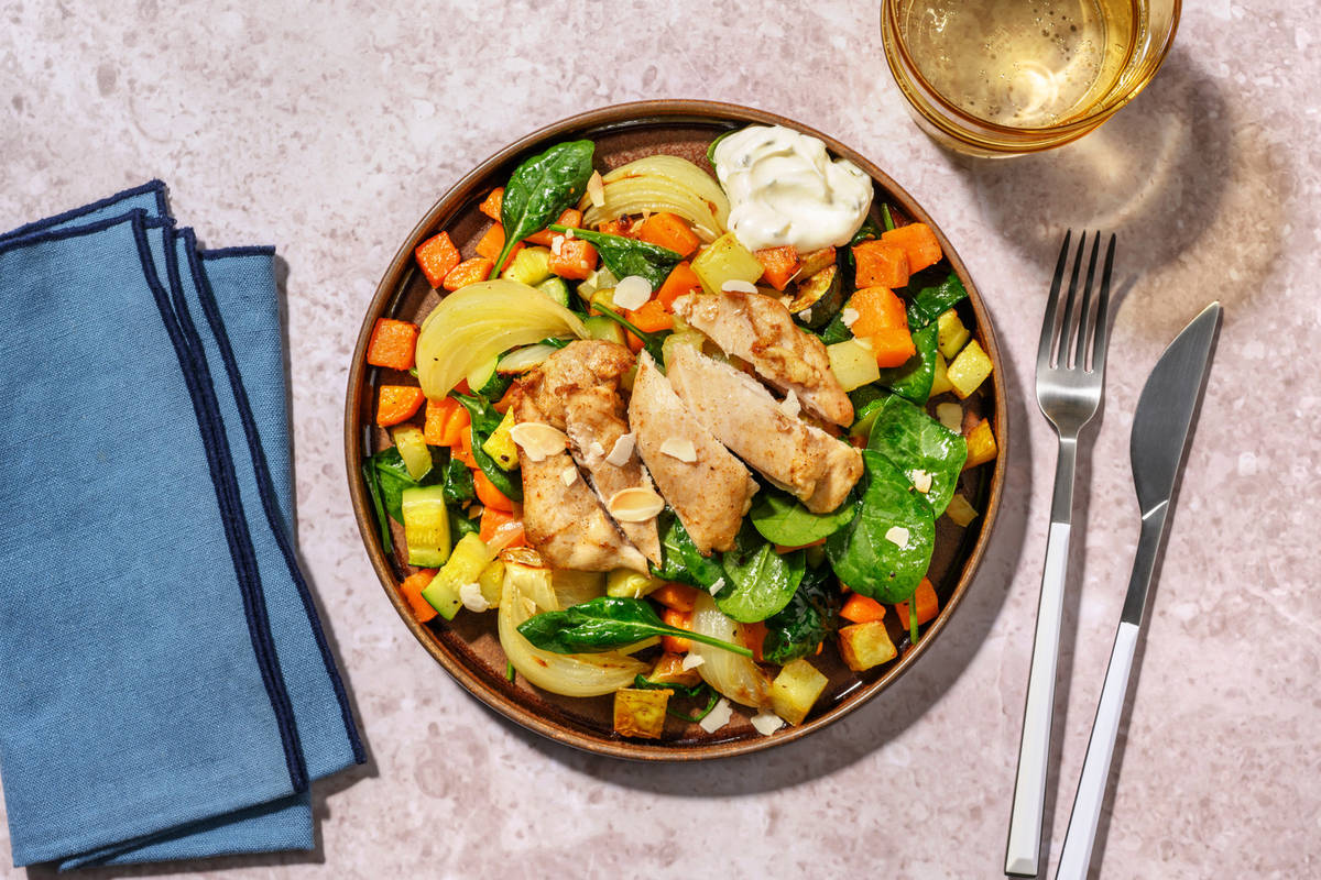 Nan's Classic Chicken & Veggie Traybake