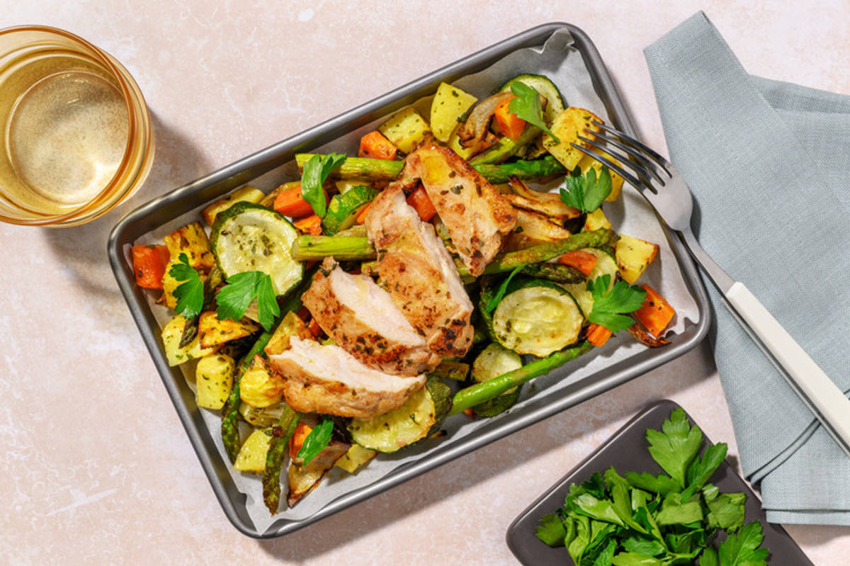 Rustic Greek Chicken & Potato Traybake