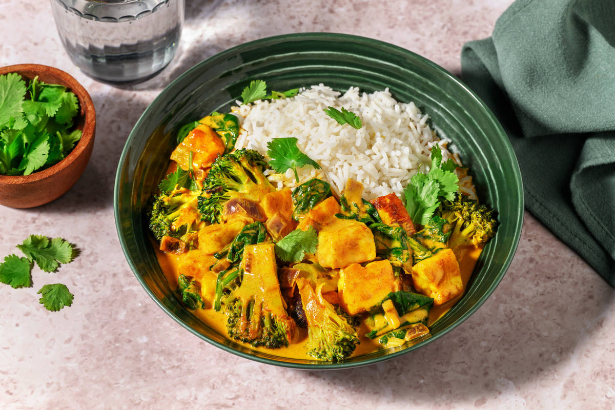 Super Speedy Indian Double Halloumi Curry & Rice