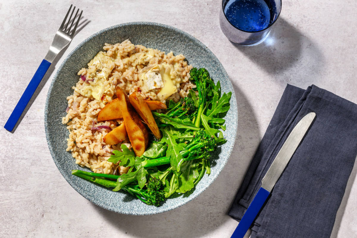 Warming Brie Risotto & Caramelised Pear