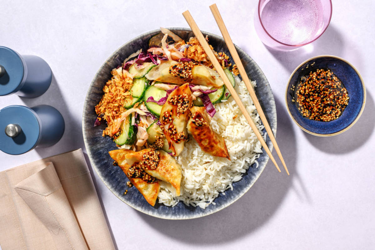 Veggie Gyozas Poke Bowl