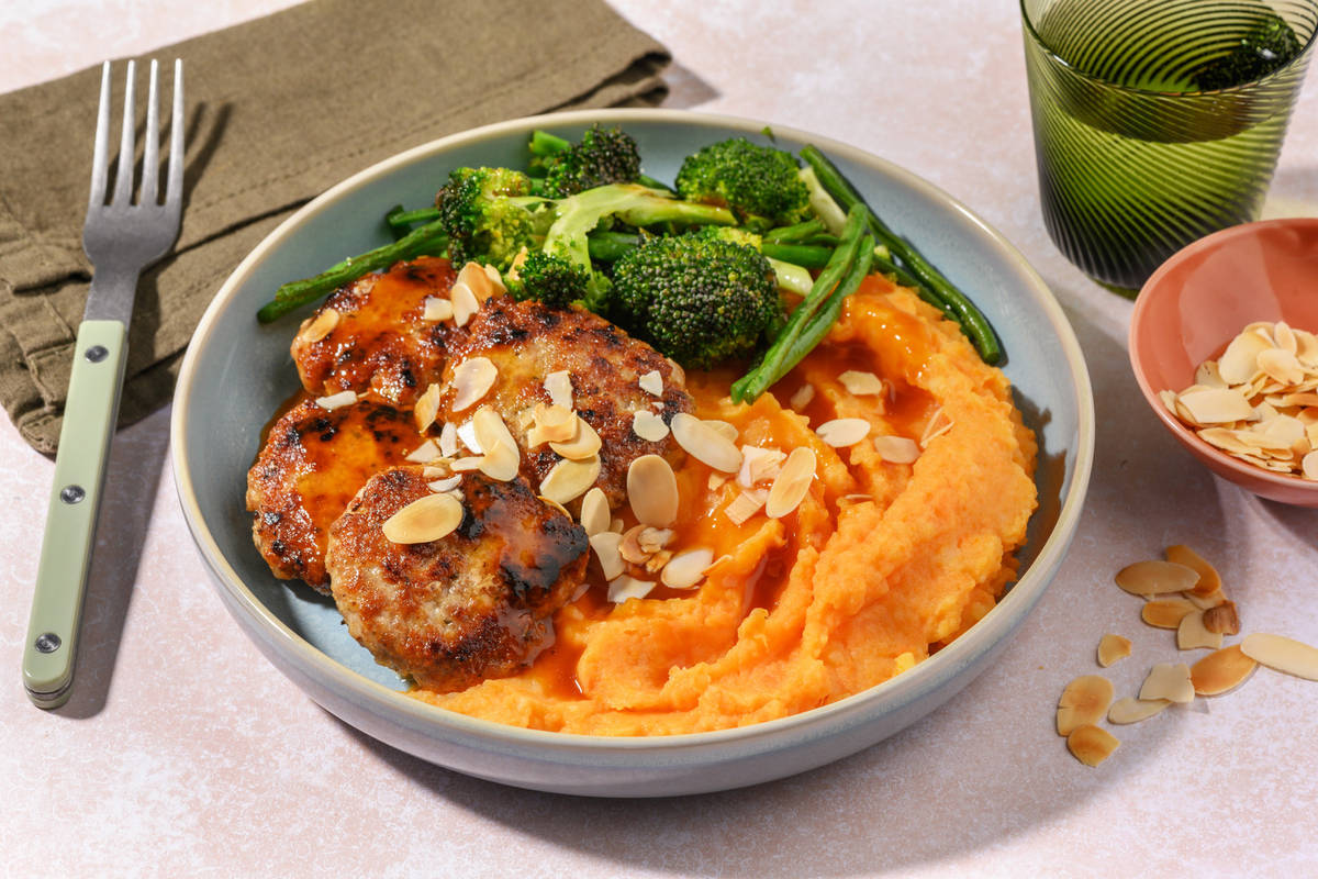 Pork Rissoles & Mixed Potato Mash
