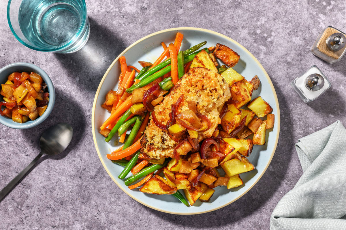Double Parmesan-Crumbed Chicken & Apple Chutney