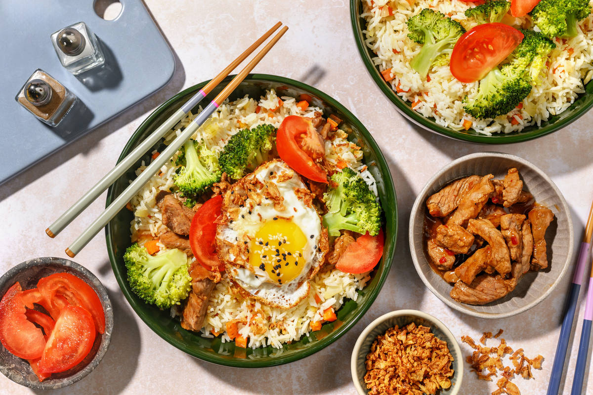 Sweet Chilli Beef & Veggie Fried Rice Bar