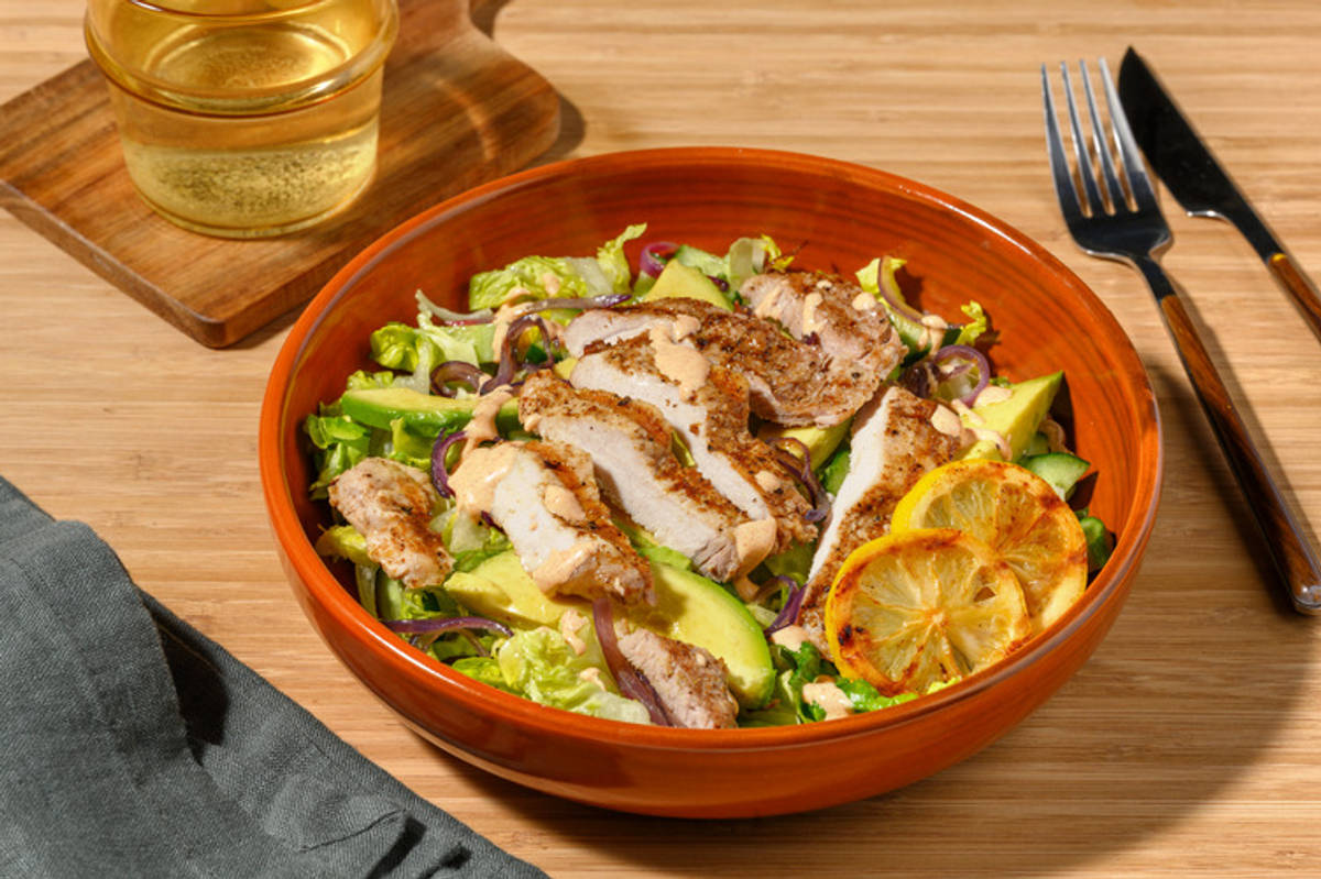 Double Mexican Fiesta Pork Steak & Avocado Salad