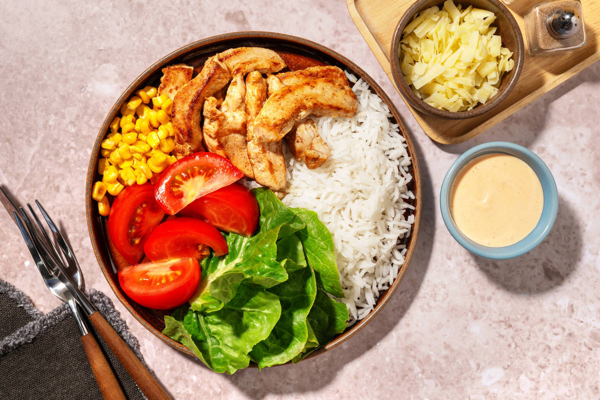 Mexican Chicken Strips & Rainbow Veggies