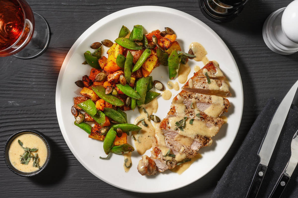 Pan-Seared Pork Chops with Sage Cream Sauce