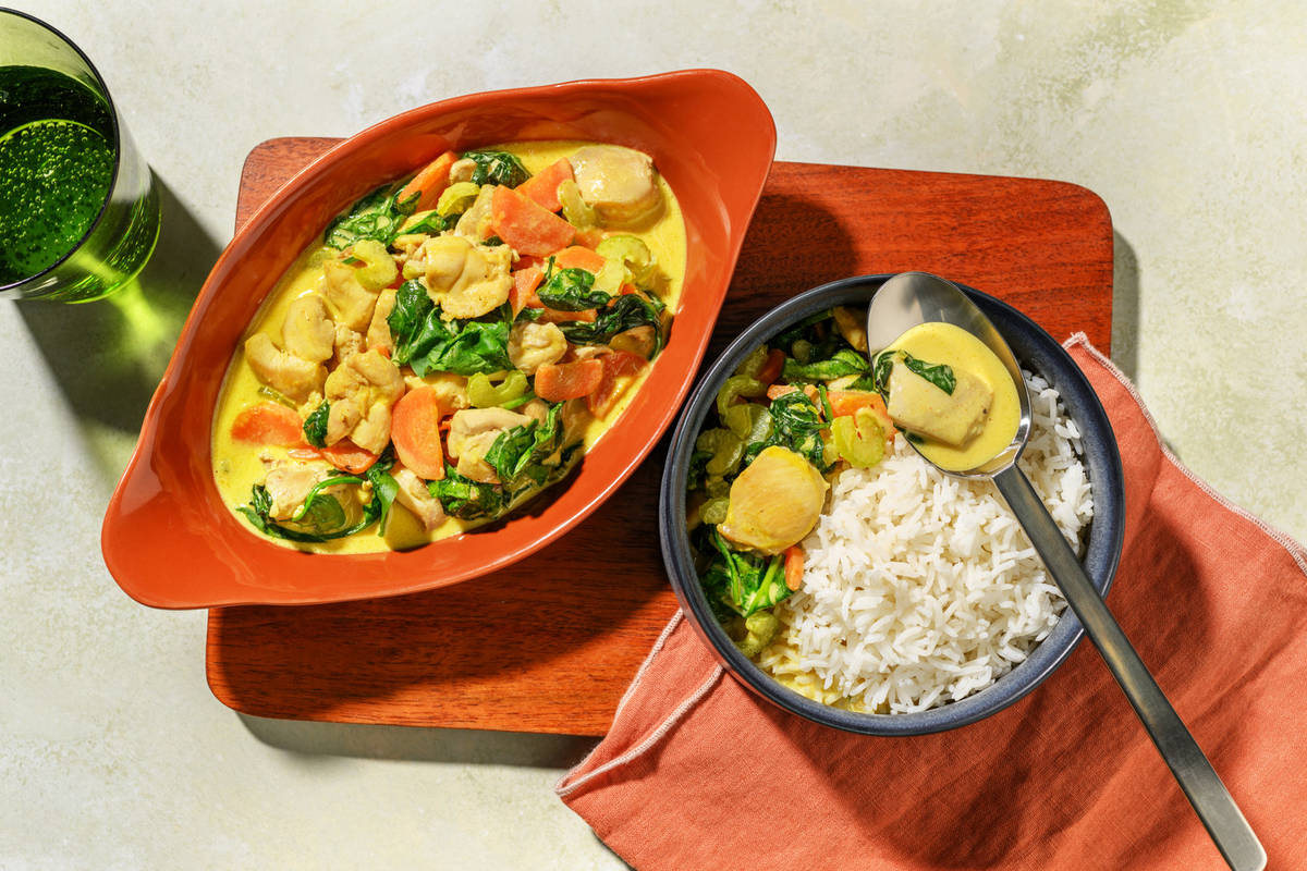 Double One-Pot Coconut Chicken & Veg Curry