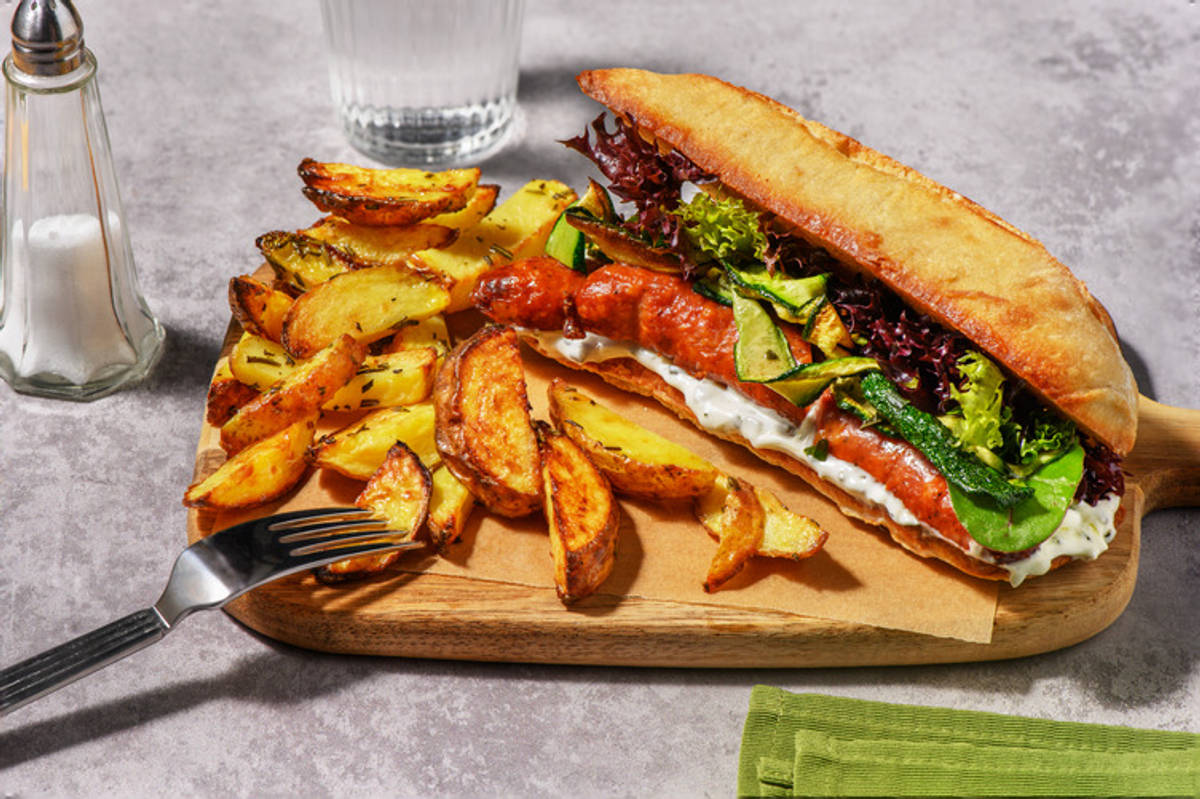 Loaded Chicken, Chorizo & Courgette Ciabatta Roll