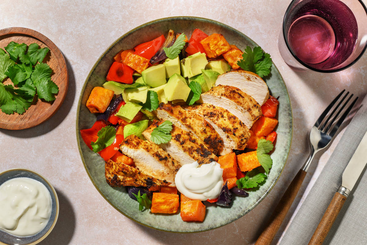 One-Tray Double Chicken Fajita & Vibrant Veg Bake