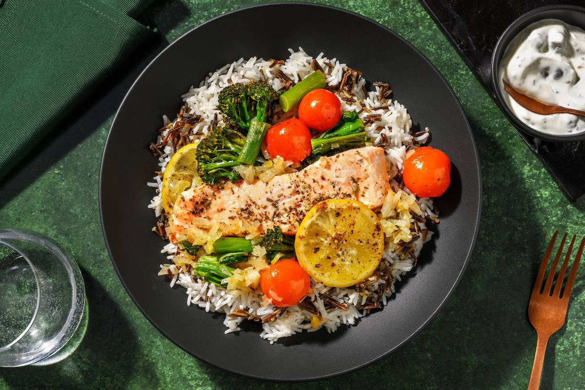 Double saumon crémeux à l'aneth et aux câpres en papillote