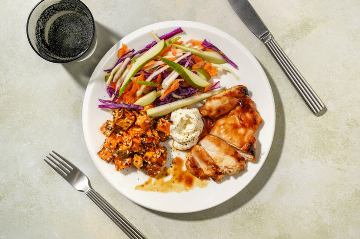 Quick Hoisin Chicken & Sesame Sweet Potatoes