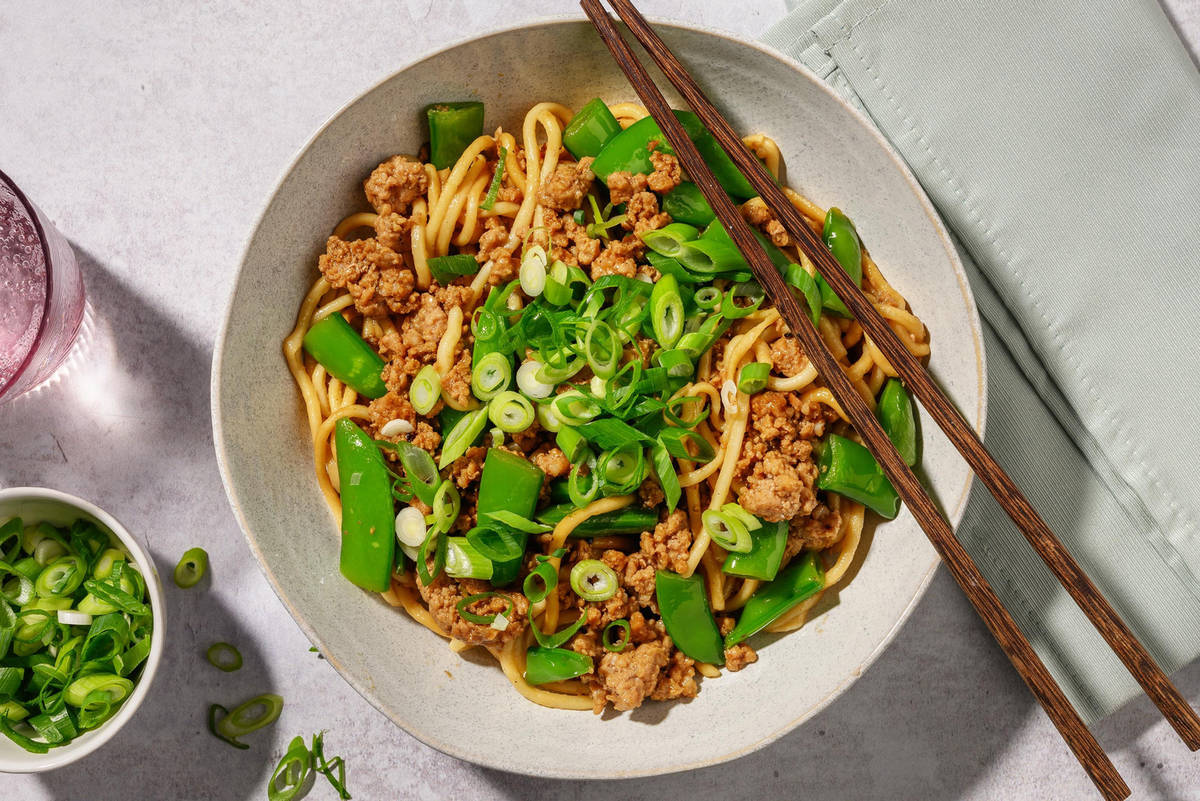 SuperQuick Scallion Plant-Based Ground Protein Noodles
