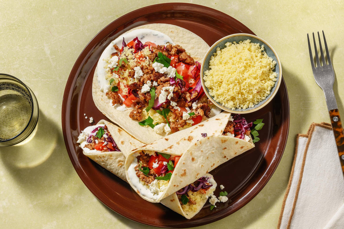 SuperQuick Beef and Couscous Wraps