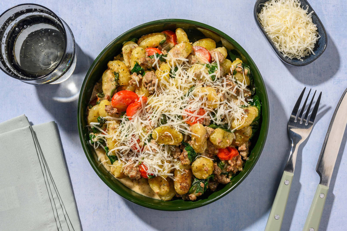 SuperQuick Sausage Gnocchi Skillet