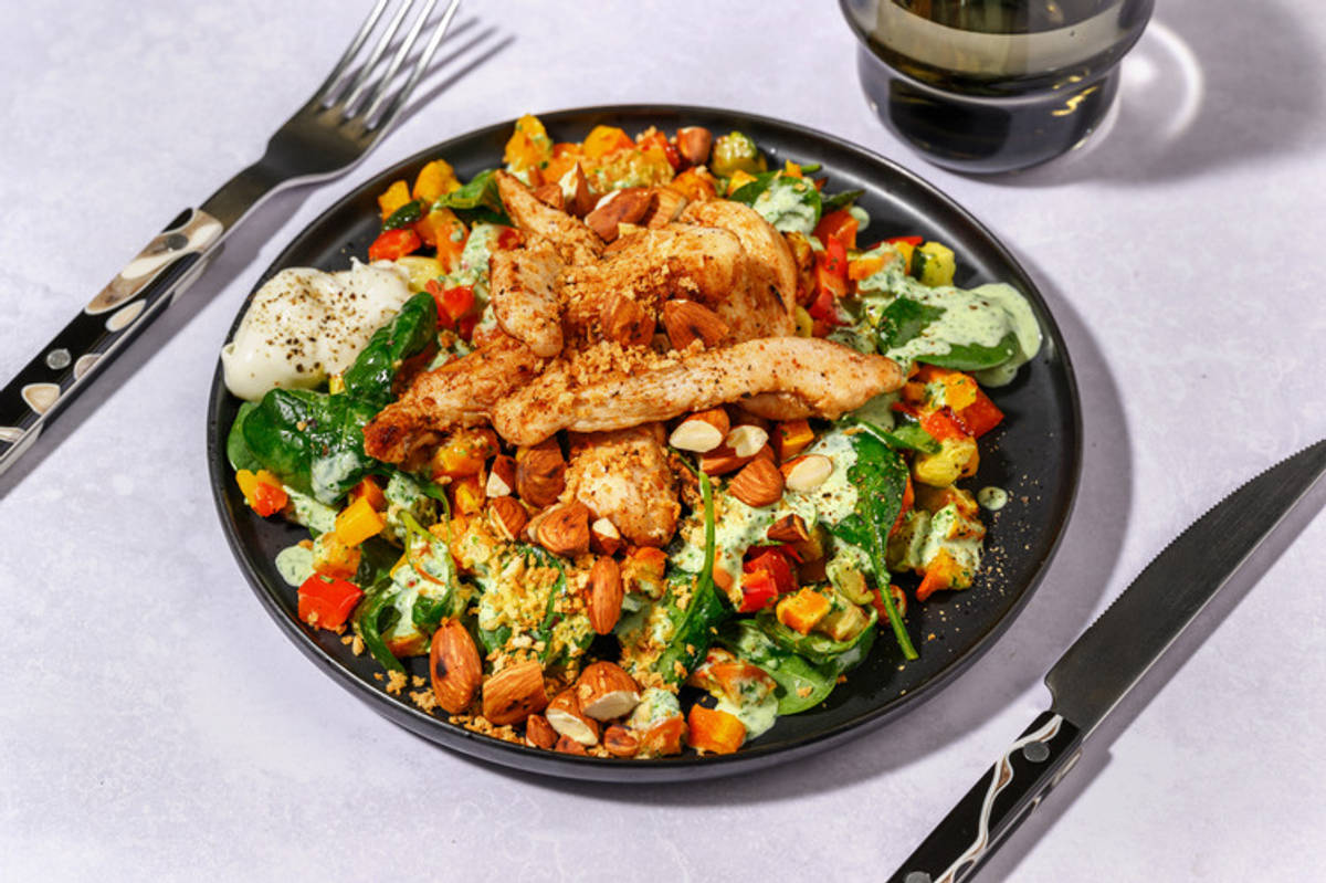 Double Spiced Chicken & Roast Pumpkin Toss