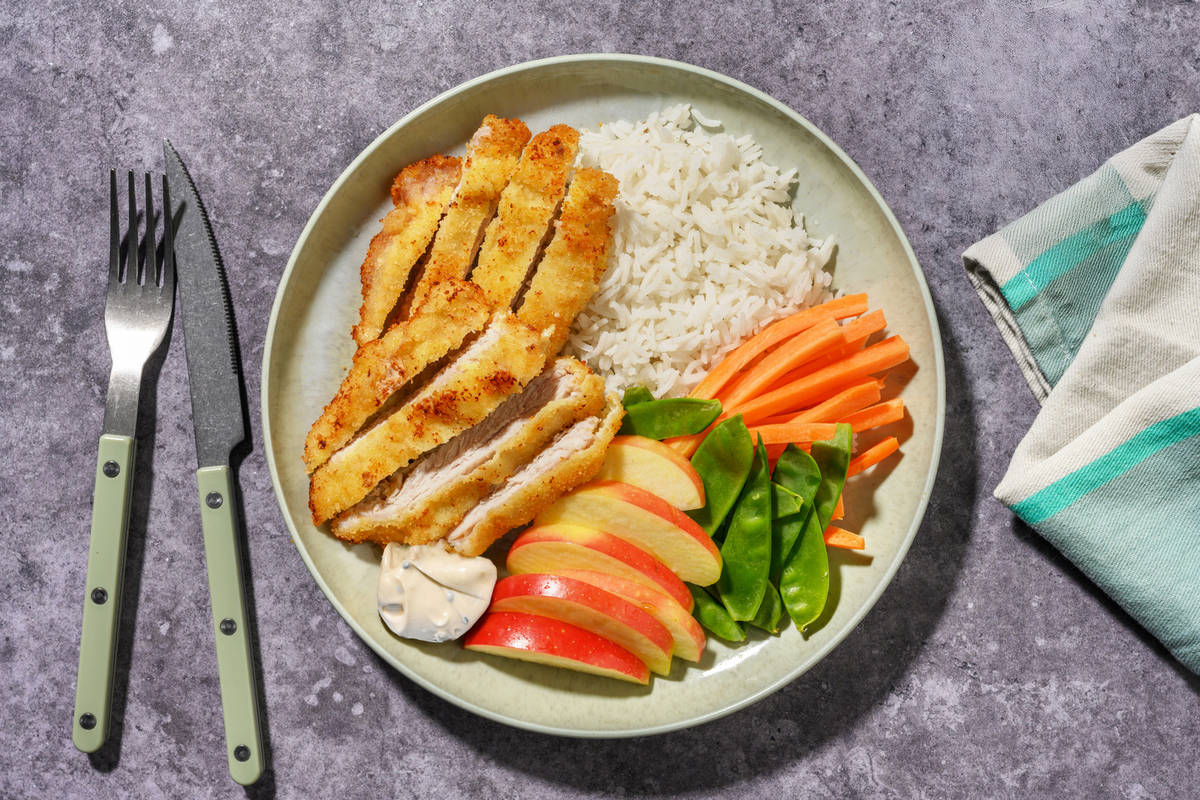 [Rainbow Plate] Crumbed Pork Fingers & Creamy Japanese Dressing