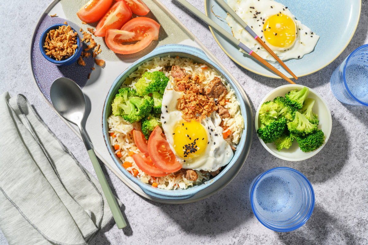 Sweet Chilli Beef & Veggie Fried Rice Bar