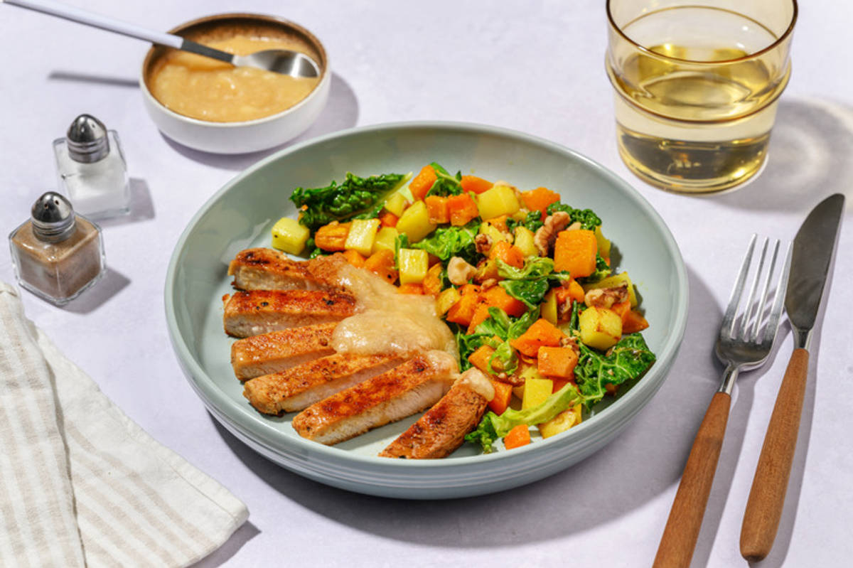 Paprika Pork Steak & Apple Sauce
