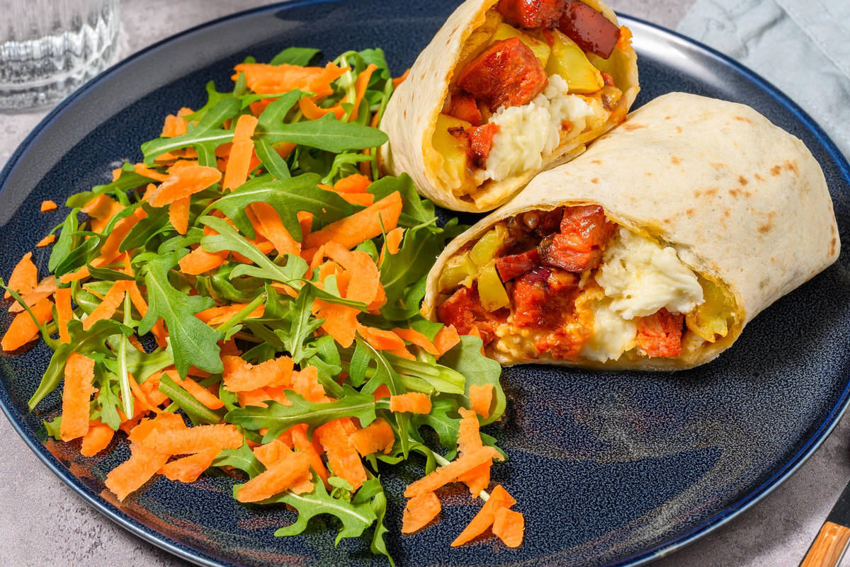 Chorizo- och mozzarellawrap
