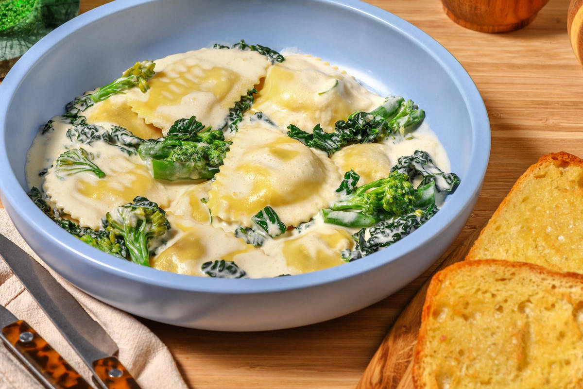Parma Pasta and Serrano Ham in Creamy Garlic Sauce