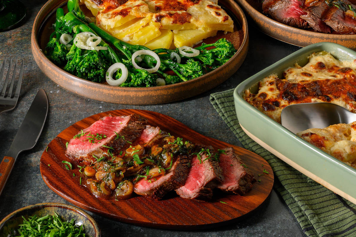Rinderhüftsteak mit Kartoffelgratin