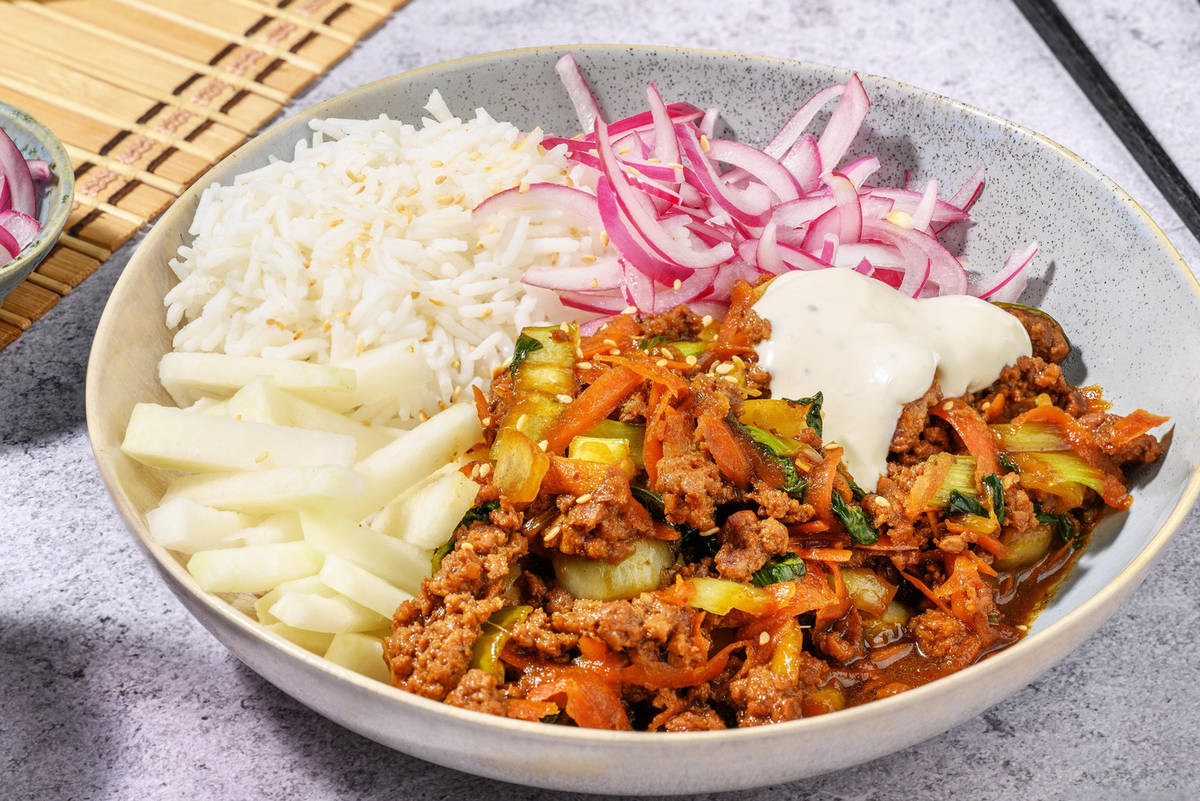 Japansk nötfärsbowl