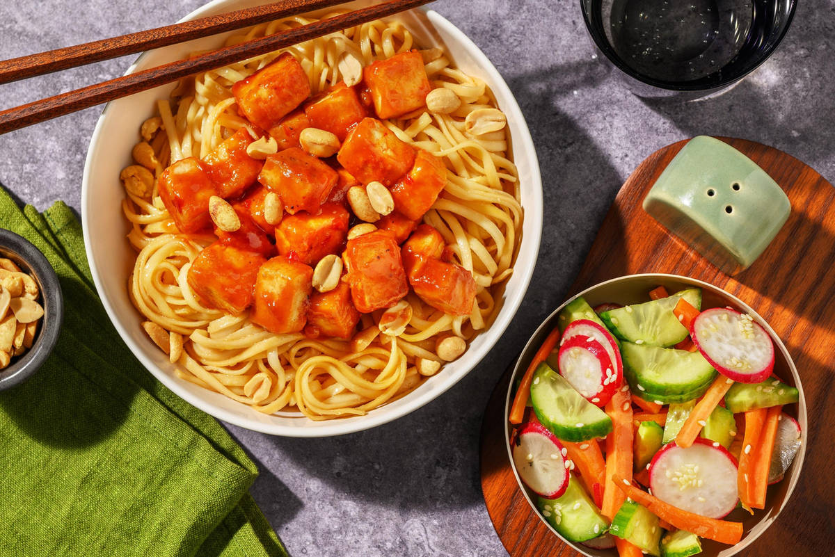Sprø tofu i søt chili-glaze