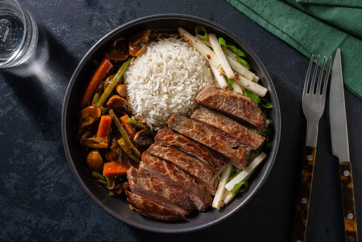 Stek med koreansk ganjang-sås