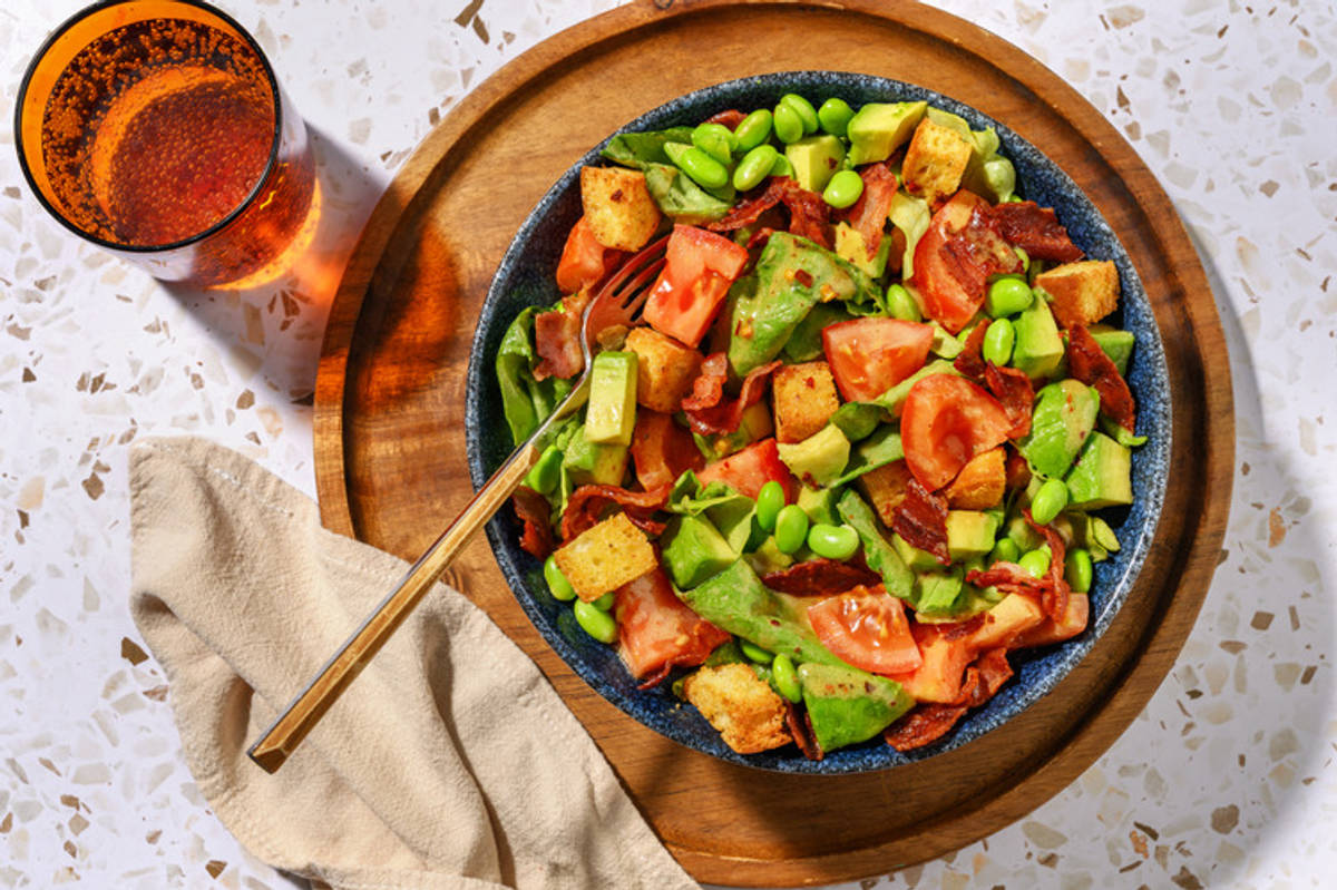 Falafel Salad with Crunchy Croutons