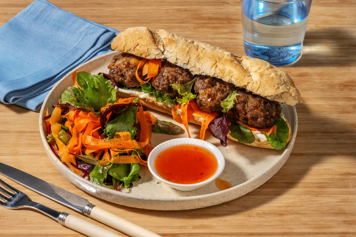 Fragrant Sach Ko Ang Inspired Pork Kofta Baguette