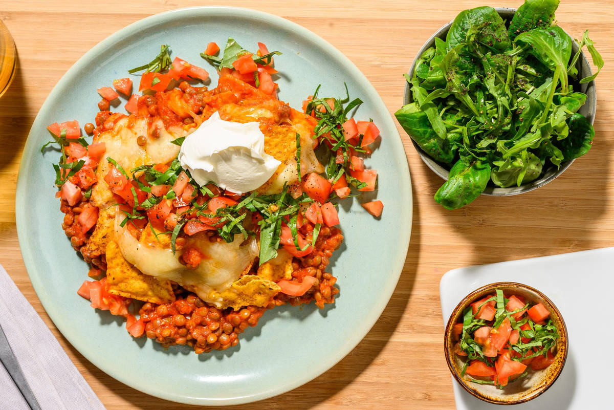 Loaded nacho's met Italiaans geïnspireerde twist