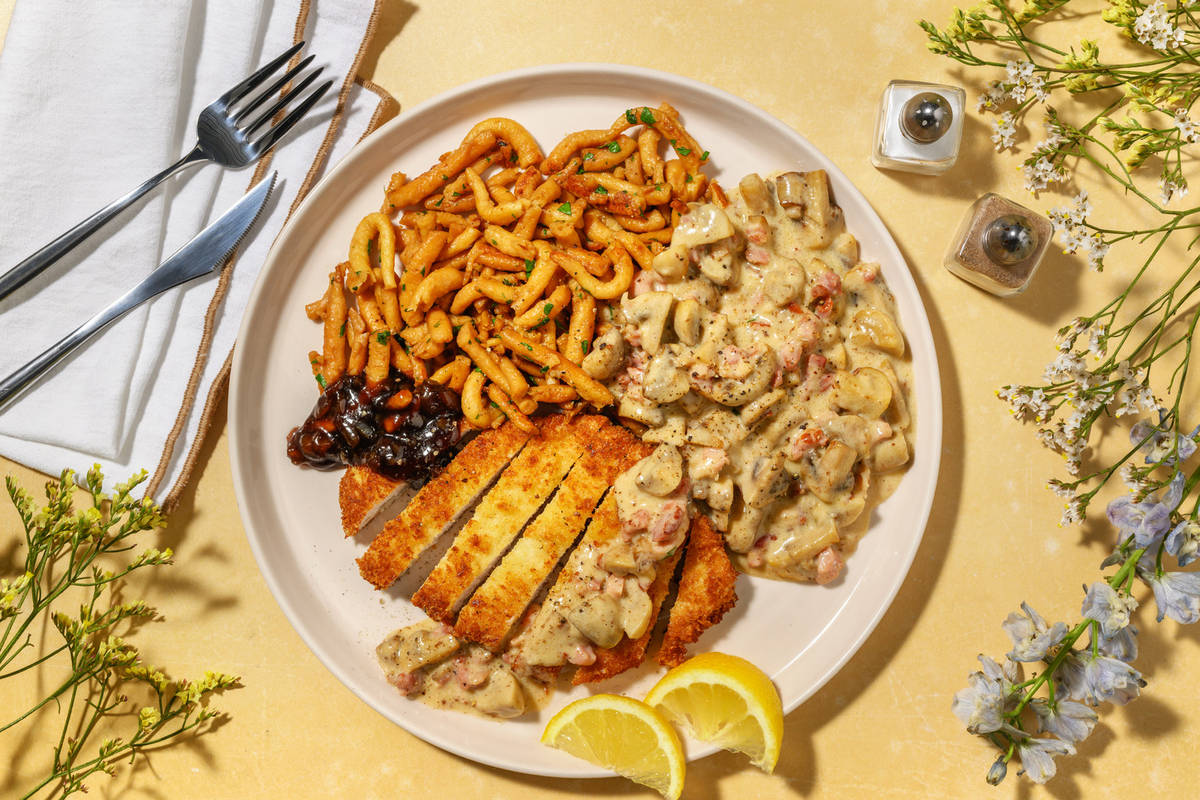 Knuspriges Schnitzel mit Panko-Käse-Kruste