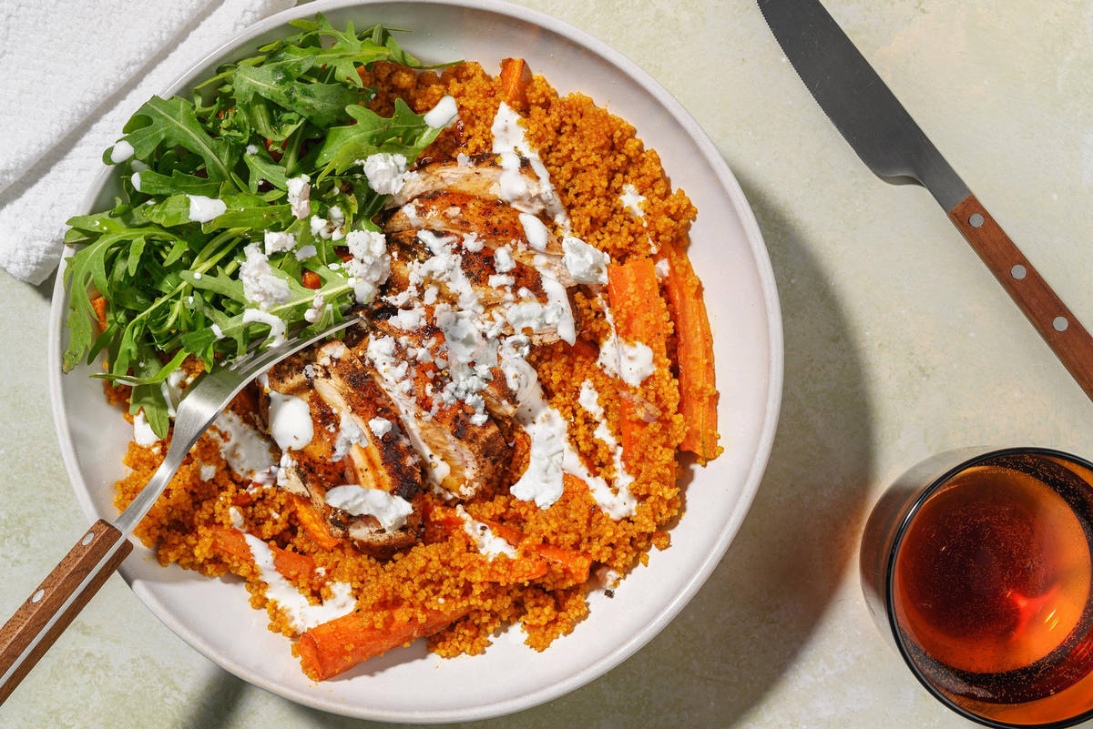 Herby Chicken Thighs and Chermoula Couscous