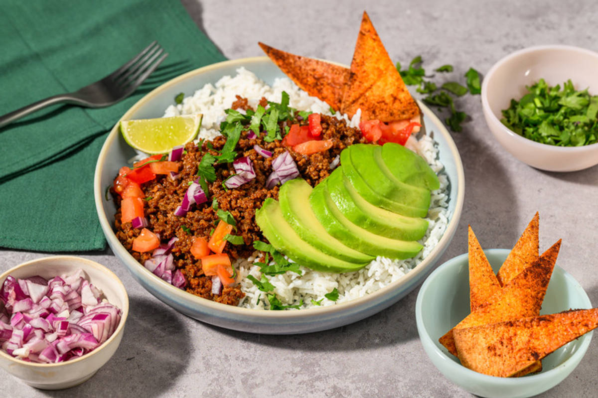 Mexicansk vegetarisk burritobowl 