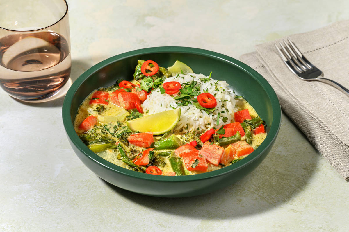Green Thai Veg Curry with Tofu