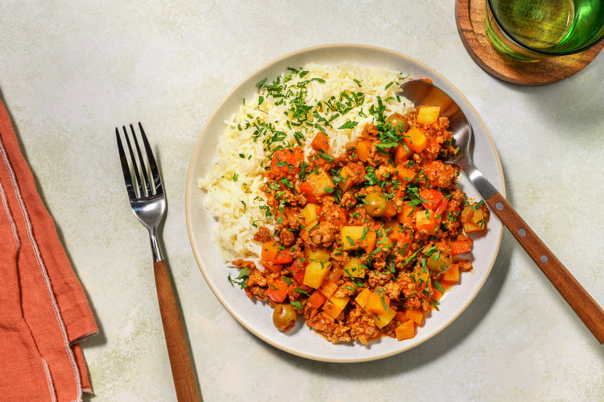 Picadillo alla cubana - carne stufata e peperoni